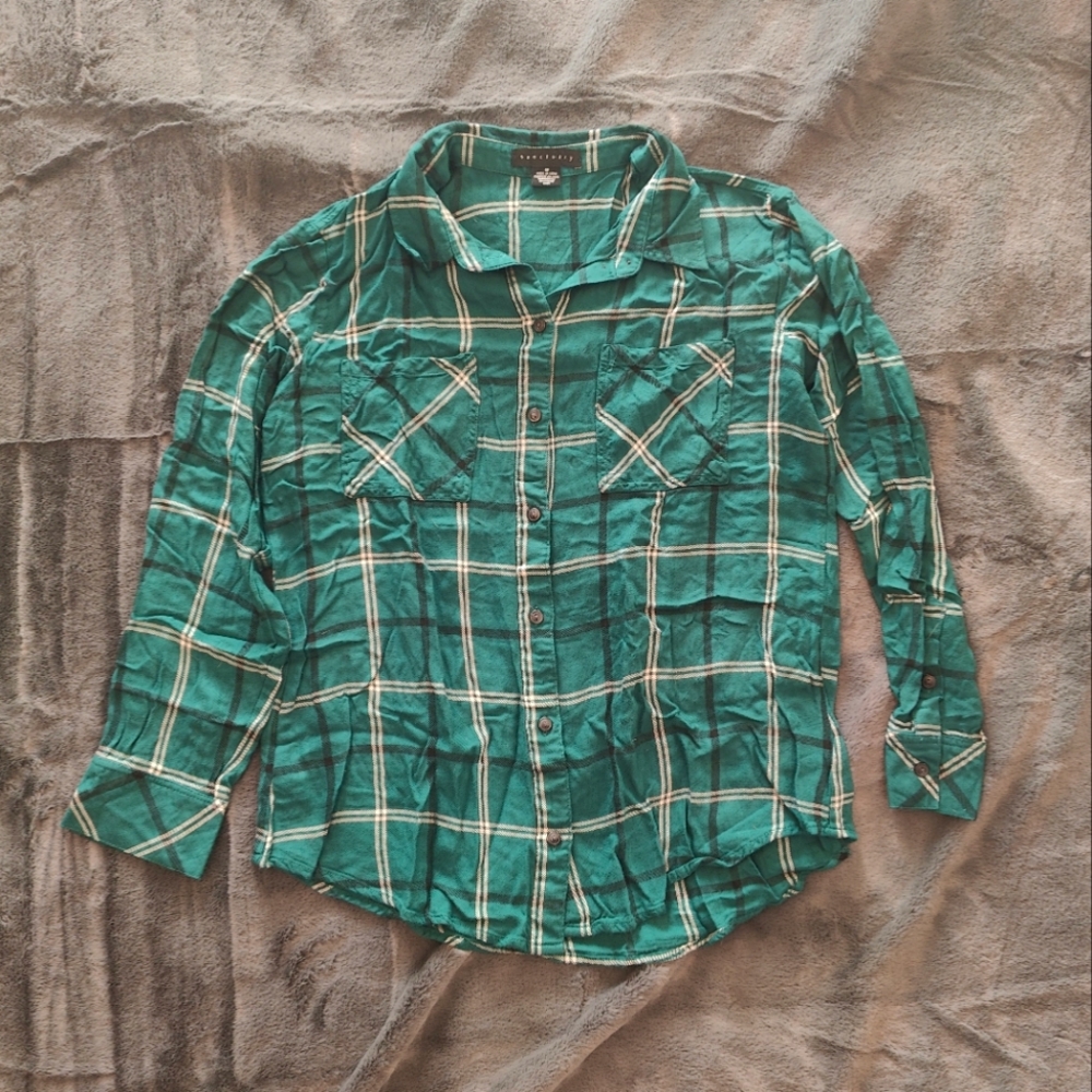 Sanctuary Holi Flannel Relaxed Button Down Top